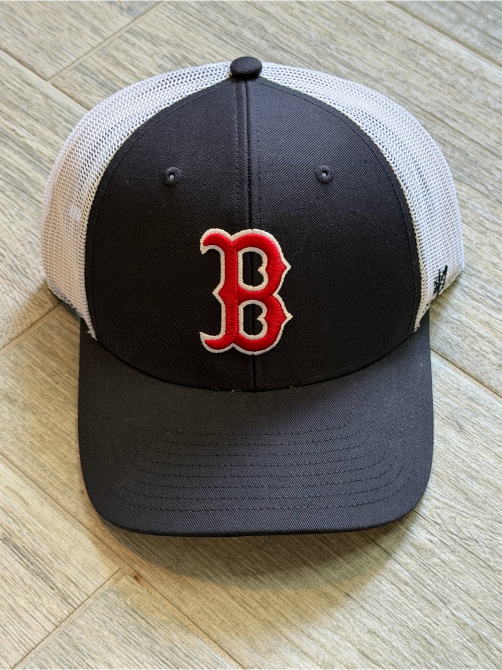 Boston Red Sox Hat Mens Blue 47 Brand Trucker MLB Baseball Snap Back OS NEW